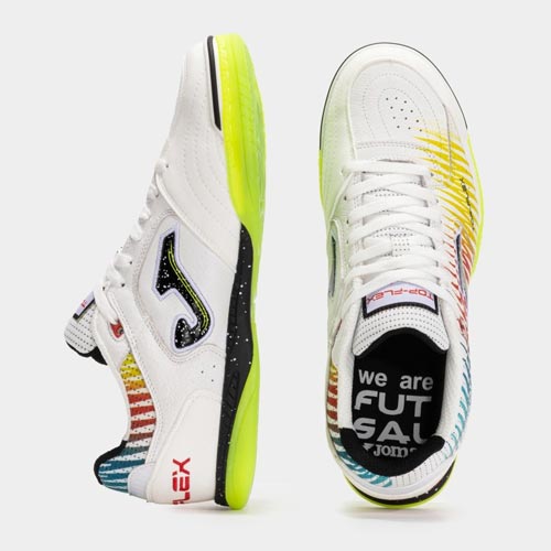 کفش فوتسال جوما تاپ فلکس TOP FLEX 2576 WHITE YELLOW RED