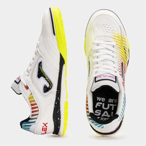 کفش فوتسال جوما تاپ فلکس ریباند 2576 JOMA TOP FLEX REBOUND WHITE YELLOW RED