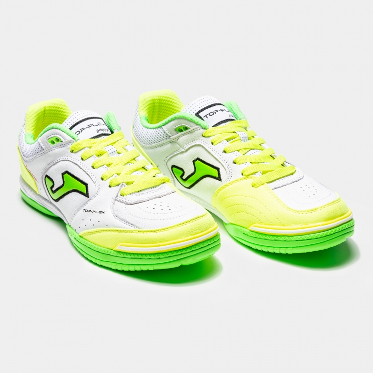کفش فوتسال جوما تاپ فلکس Joma Top Flex 920 White-Fluor Indoor