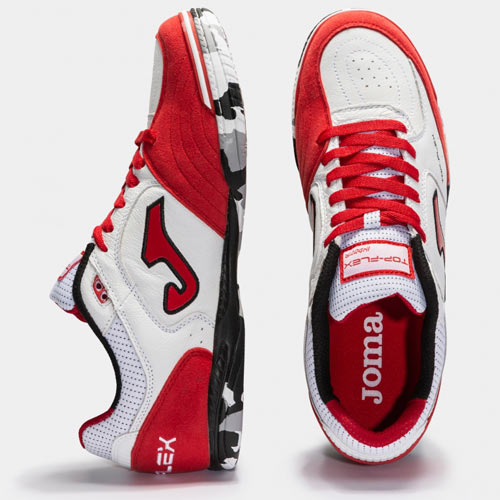 کفش فوتسال جوما تاپ فلکس Joma Top Flex 2022 White-Red Indoor